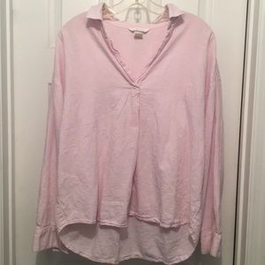 💚H&M Lounge Linen Boyfriend Top